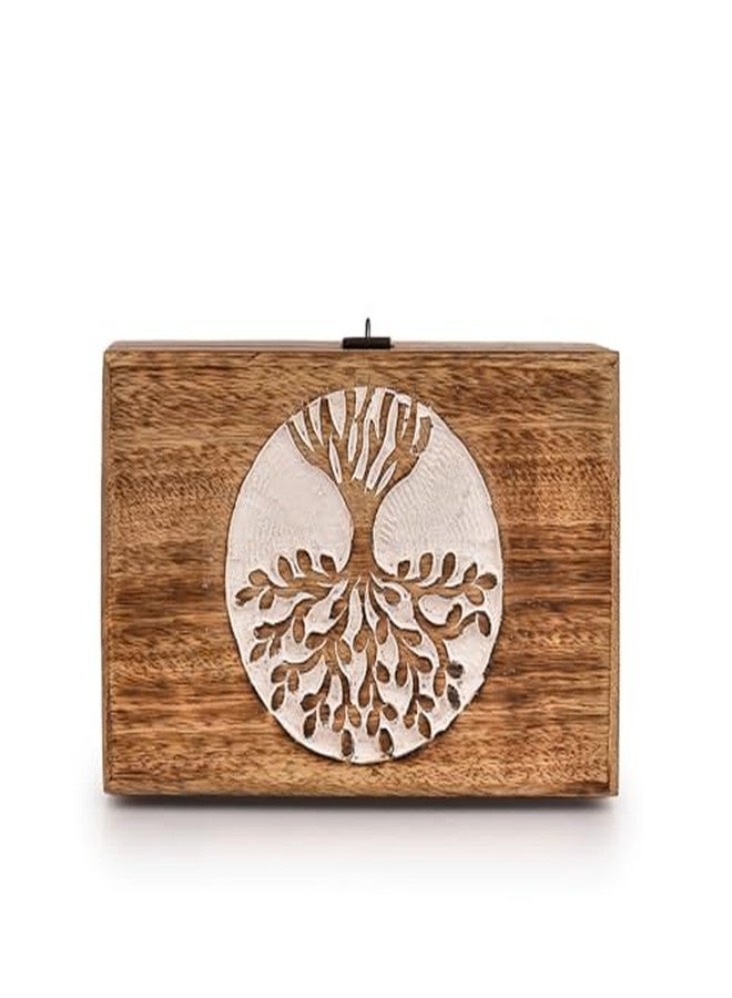 Kimona Jewelry Boxes Mango Wood Tree of Life Engraving Handcarved Jewellery Box for Women-Men Jewel (8" X 5" X 3") - Image 5